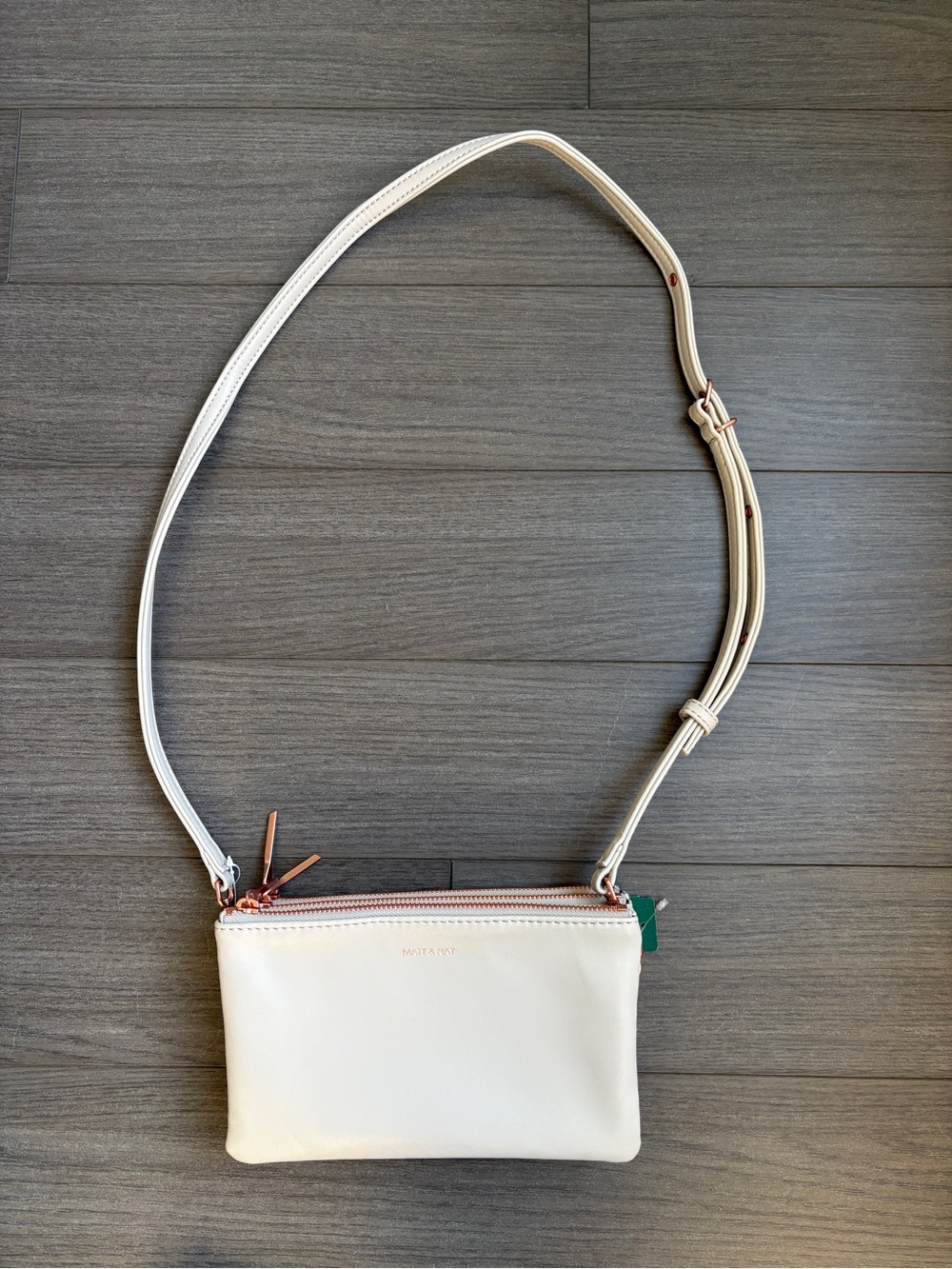 Matt & Nat Women’s Taupe Triplet Vegan Crossbody Bag
